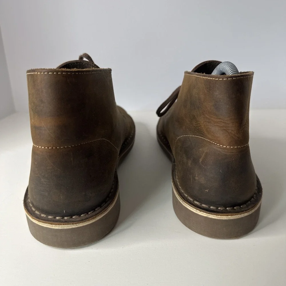 Clarks Men's Bushacre 2 Real Leather Chukka Boots Shoes Size 9 US VERY NICE